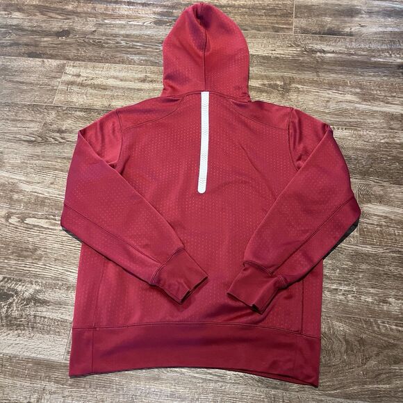 Nike Oklahoma Sooners Hoodie Mens Medium Red Sweatshirt Therma Fit Pullover OU - Picture 5 of 7